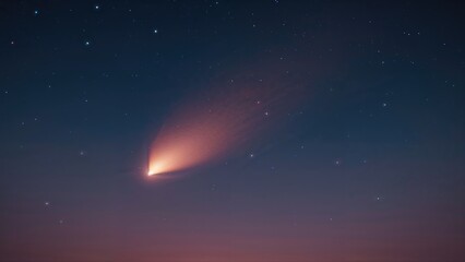 Fototapeta premium Evening sky illuminated by a passing comet