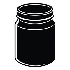 Nutritionist element isolated peanut butter jar on white background