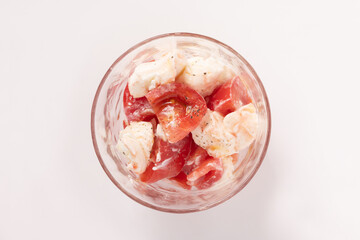 トマト　クリームチーズあえ