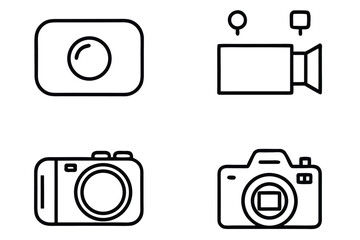 Clean Minimalist Icon Set Illustration for Graphic Design and User Interface