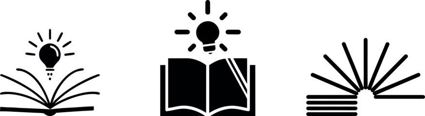 Obraz premium Creative Books Featuring Lightbulb Symbolizing Ideas and Knowledge, Education and Learning