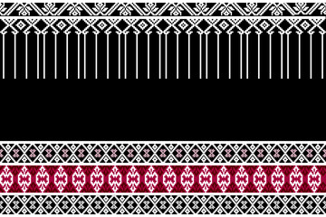 Traditional Ornamental Border with Geometric and Floral Elements