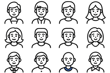 Grid of 16 EPS Images Vector Design with CMYK and Grayscale Colors