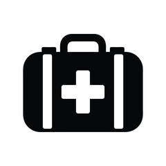 Obraz premium Healthcare and Doctor's Bag Symbol with Medical Cross 