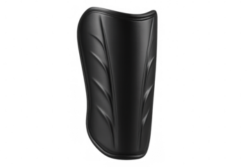 Soccer shin guard providing protection on transparent background, essential safety equipment for players, preventing injuries during matches