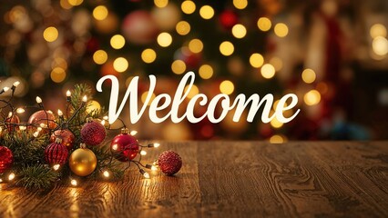 Bright Christmas bulbs and ornament background