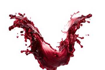 Red liquid splash, dynamic V shape