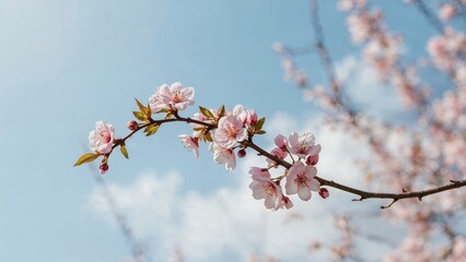 Obraz premium Cherry tree limb in the spring season