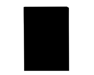 Abstract image of a solid black rectangle on a white background