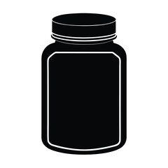 Nutritionist element isolated supplement jar on white background