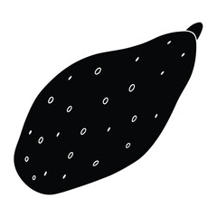 Nutritionist element isolated sweet potato on white background