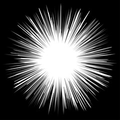 Obraz premium 漫画に使える集中線素材