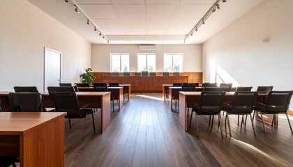 Empty modern classroom