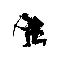 Mine worker Silhouette , Mine worker vector
