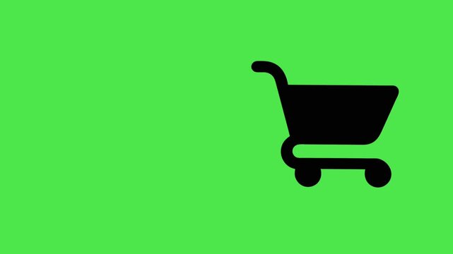Simple and clear shopping cart icon on a neutral background. Represents online shopping, e-commerce, retail, and adding items to purchase. Commercial symbol.