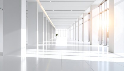 Empty modern office hallway (1)