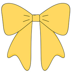 Yellow Decorative Ribbon Bow