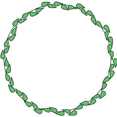 Soft vine leaves forming ring