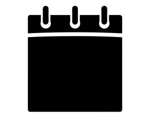 Simple Minimalist Black and White Calendar Icon for Planning and Scheduling