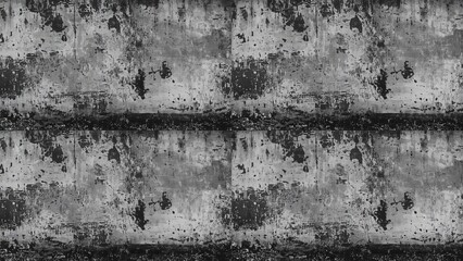 Obraz premium Composite image of rough-textured wall segments in grayscale with an unsettling vibe