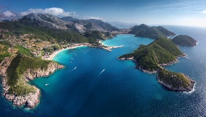Fototapeta premium aerial view of a bay