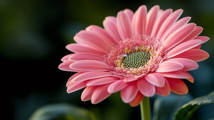 Obraz premium Pink gerbera flower blooming in soft sunlight