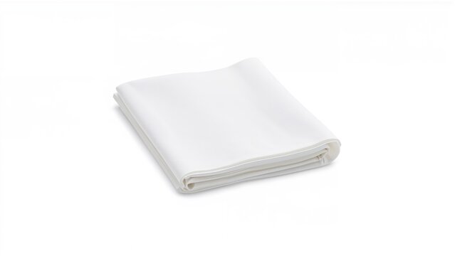 Stack of two folded white tissue papers prepared for washroom use, set against a white background with clipping path.