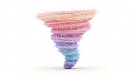 虹色らせん 柔らかな光 幻想的渦巻く. AI Generated