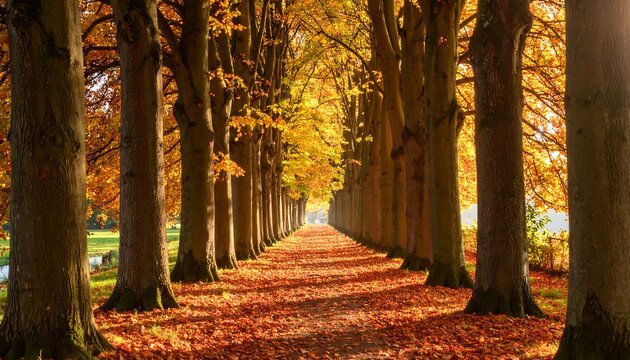 Autumnal tree lined path (1)