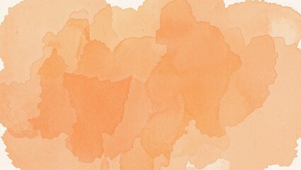 Obraz premium Abstract orange watercolor texture on white backdrop, artistic surface for templates and wallpapers