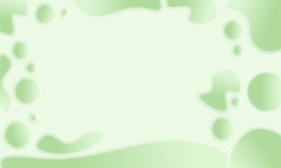 Abstract Green Bubbles Background: A minimalist composition featuring smooth, rounded green shapes gently float across a soft background, evoking a sense of serenity and contemporary design.