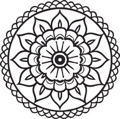 Intricate Floral Mandala Design pattern geometric