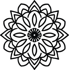 Intricate Floral Mandala Design pattern symmetrical