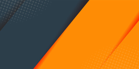Abstract geometric dark blue and orange square theme overlap background for graphic design. Eps10 vector