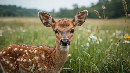 Fototapeta premium Wilderness Deer Encounter