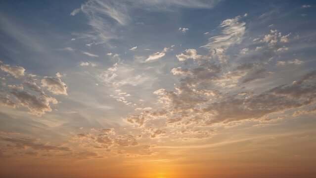 A sky at dawn or dusk filled with delicate cirrus clouds, softly blurred to evoke a sense of liberation and calm. Space is provided for your message. - Powered by Adobe