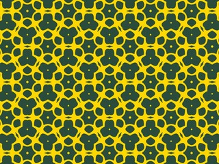 Seamless yellow and green geometric pattern, ideal for textile, wallpaper, and vibrant design projects.