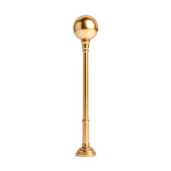 Elegant gold floor lamp with spherical shade on ornate base