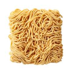 Square block of dried noodles