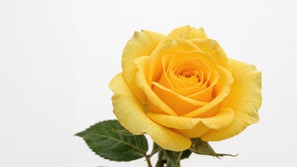 Detailed view of a yellow rose bloom