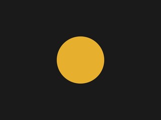 Minimalist abstract design featuring a golden yellow circle on a dark gray background, perfect for modern branding and website design.