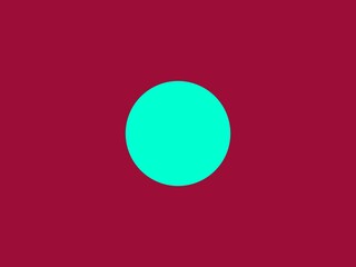 Vibrant abstract artwork featuring a bright turquoise circle on a deep crimson background, ideal for modern design projects.