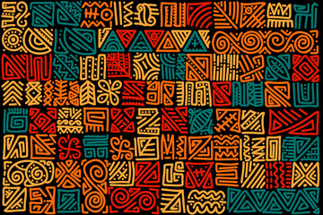 Seamless African modern art patterns.
