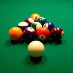 Billiards Cue and Balls