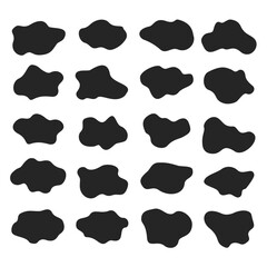 Collection of fluid silhouettes with modern minimalist design