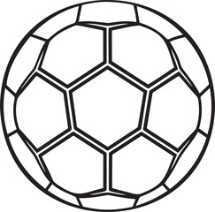 Obraz premium football line art silhouette icon 