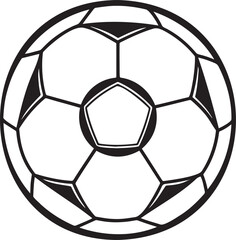 Fototapeta premium football line art silhouette icon 