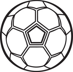 Obraz premium football line art silhouette icon 