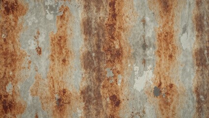 Fototapeta premium Close-up shot of a worn concrete wall with evident rust marks and textured patterns.