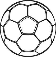 Obraz premium football line art silhouette icon 